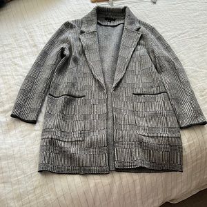 JCREW - SOPHIE OPEN-FRONT SWEATER-BLAZER IN GLEN PLAID